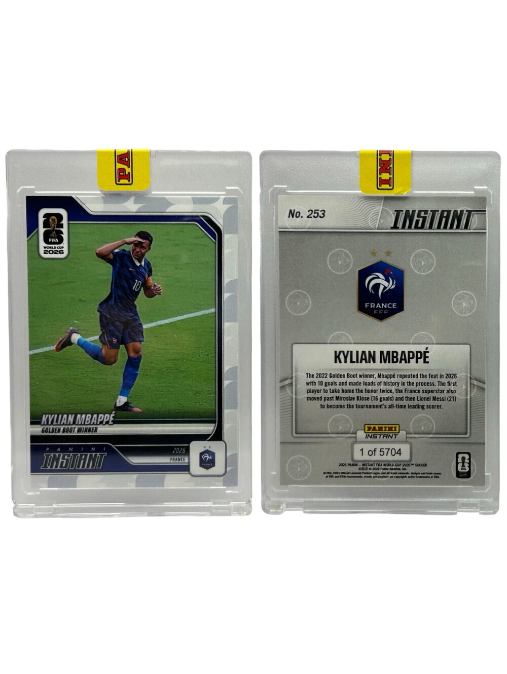 2026 Panini Instant #253 FIFA World Cup Kylian Mbappe Golden Boot Winner